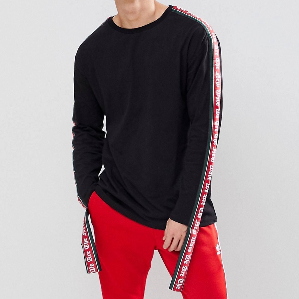 Long Sleeve T-Shirt With Taping
